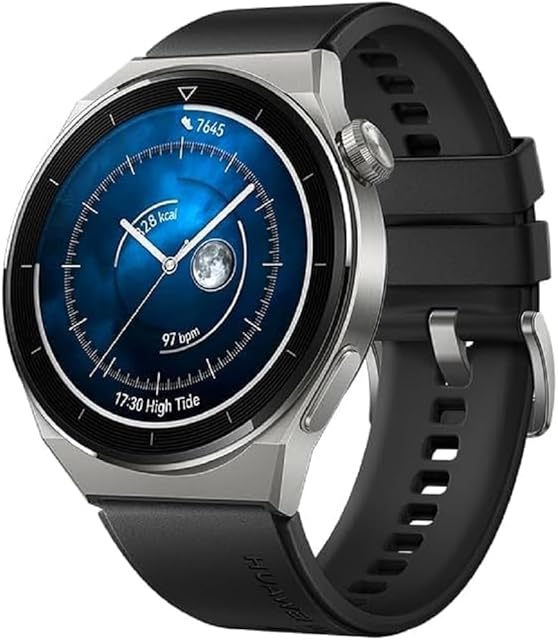 HUAWEI WATCH GT 3 Pro 46 mm Smartwatch, tytanowa obudowa, tryb swobodnego nurkowania, wytrzymała bateria, szybkie ładowanie bezprzewodowe,połączenia Bluetooth, czarny