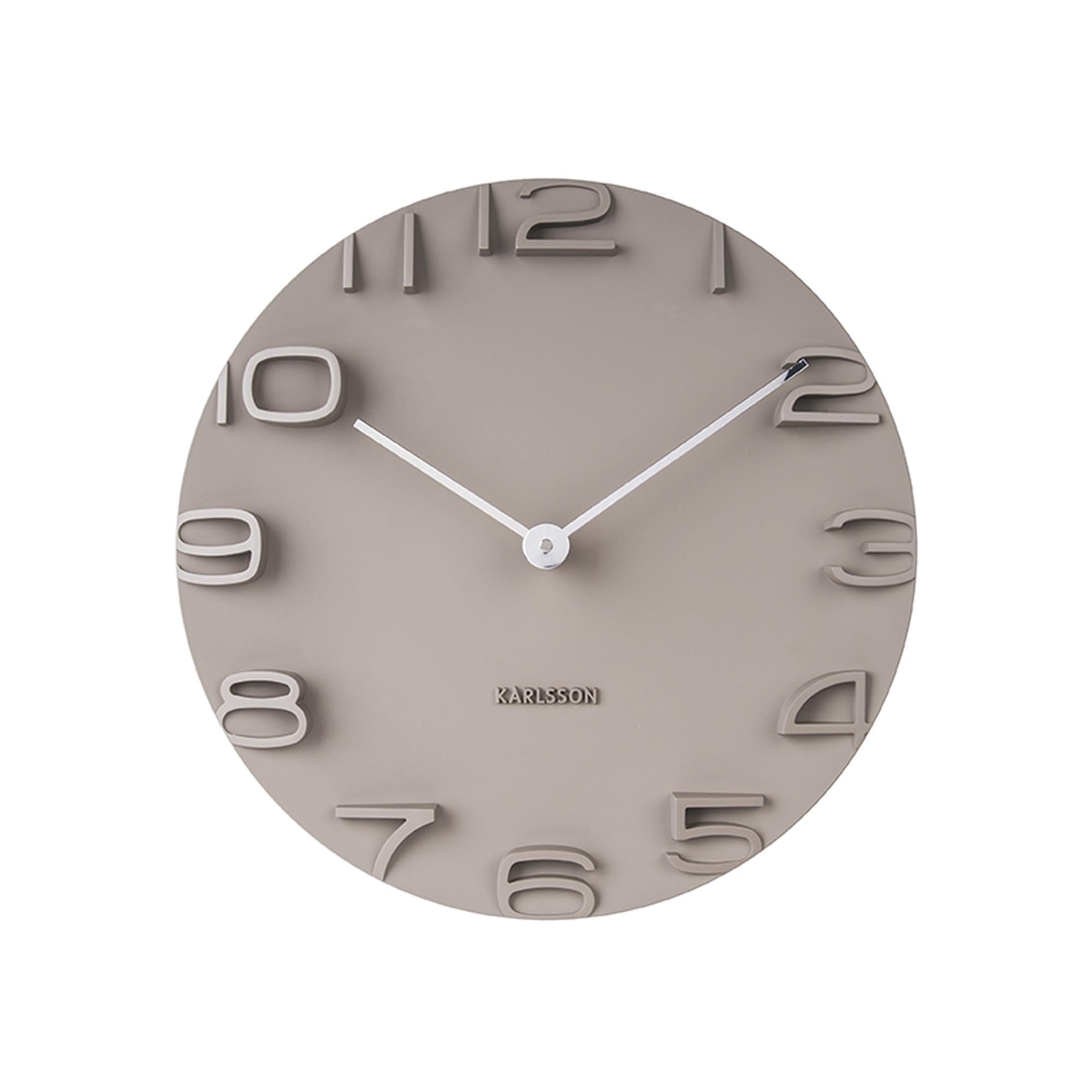 Amazon.com: Karlsson KA5311GY Brown Chrome-Plated Clock : Home