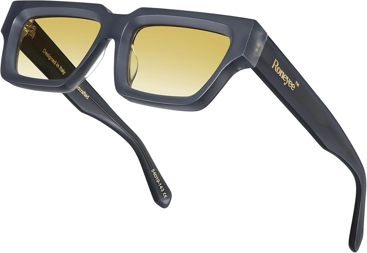 Non Polarized Acetate Sunglasses RY-A02 Frame with UV Protection Impact Resistant Nylon Lens Retro Unisex - Image 3