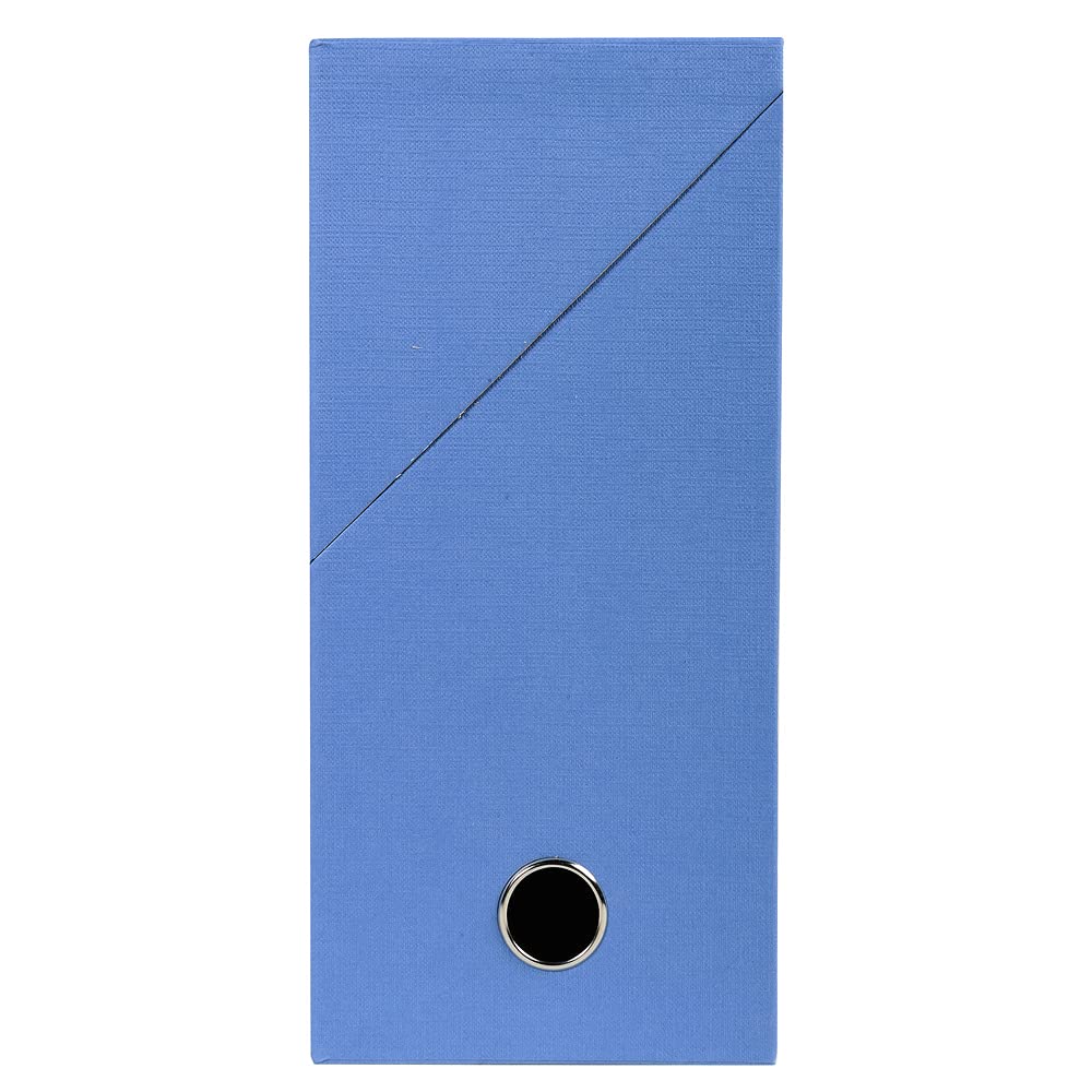 Exacompta - Ref 89420E - płócienne pudełko transferowe - rozmiar 250 x 330 mm, odpowiednie do dokumentów A4, grzbiet 120 mm, wzmocniony metalowy otwór na palec - różne kolory (5 szt.)