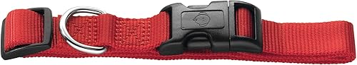 HUNTER Ecco Sport Vario Basic Hundehalsung, Nylon, mit Klickverschluss, M, rot