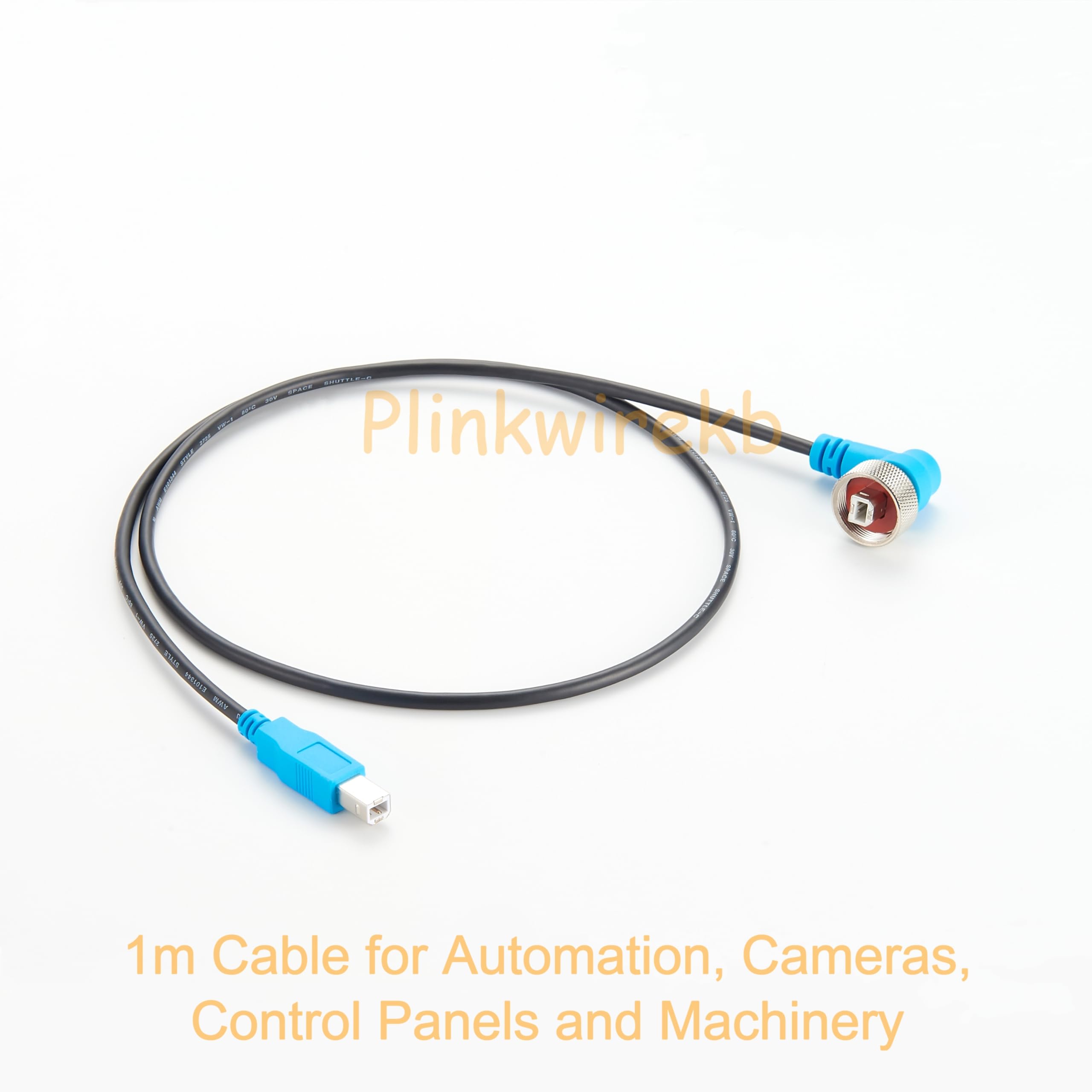 Connettore USB 2.0 B-B impermeabile ad angolo di 90°, cavo da 1