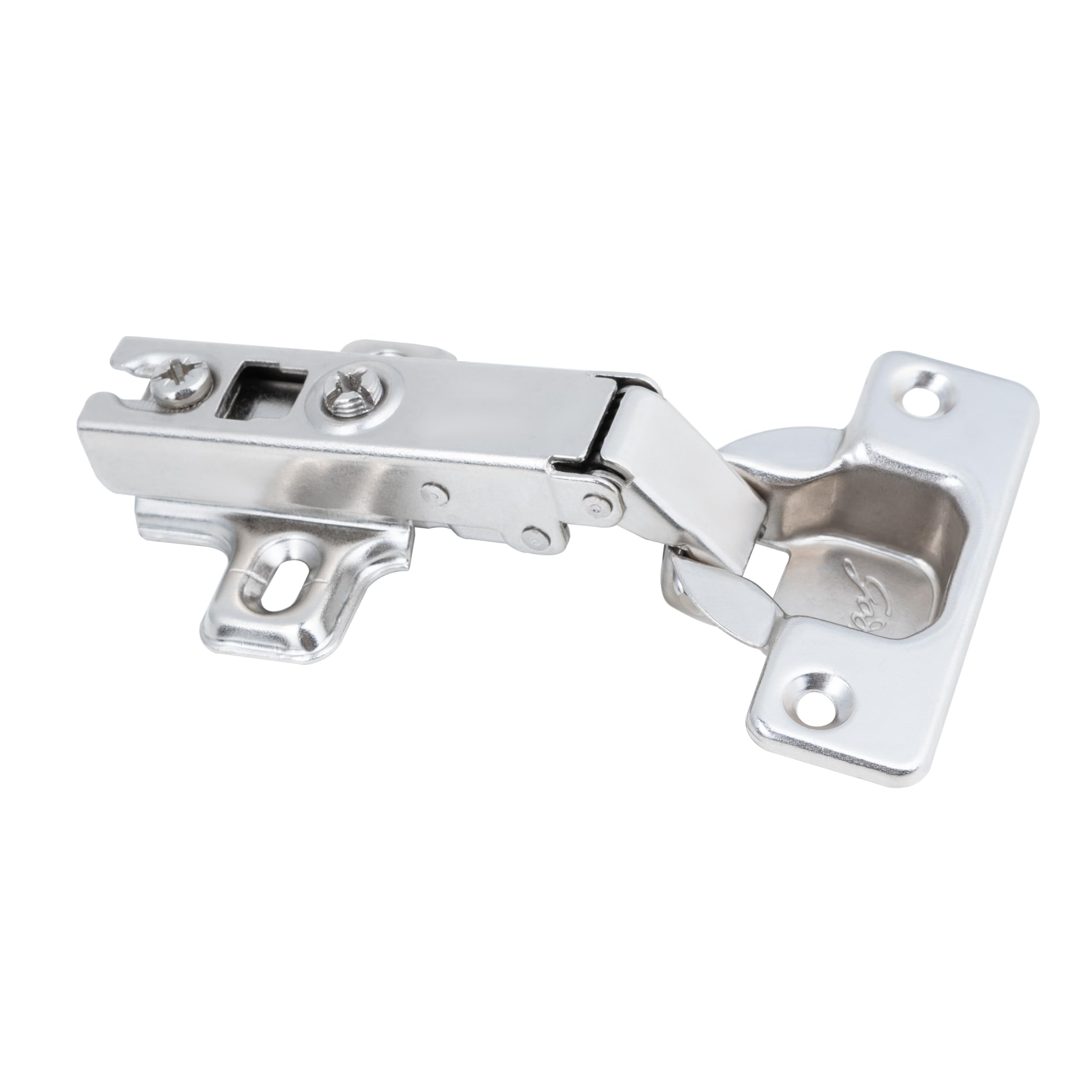 Godrej Cabinet Hinges | Slip on Soft Close | Full Overlay 2 Hole| BIFMA Tested, Nickel Plated |105 Degree Opening |14-20mm Thick Panel | Wardrobe, Kitchen, Bathroom | 10 Year Warranty