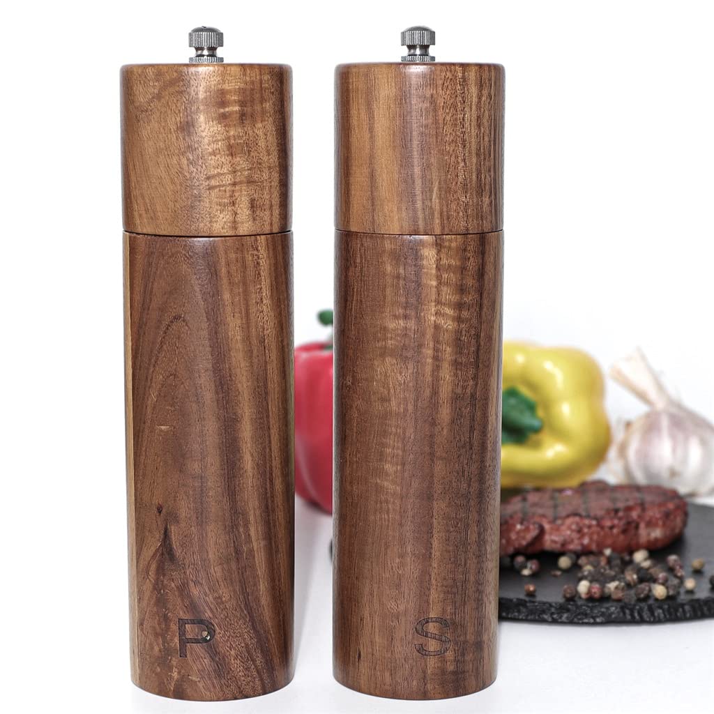 Moulins à et au poivre manuels en bois pour assaisonnement de cuisine