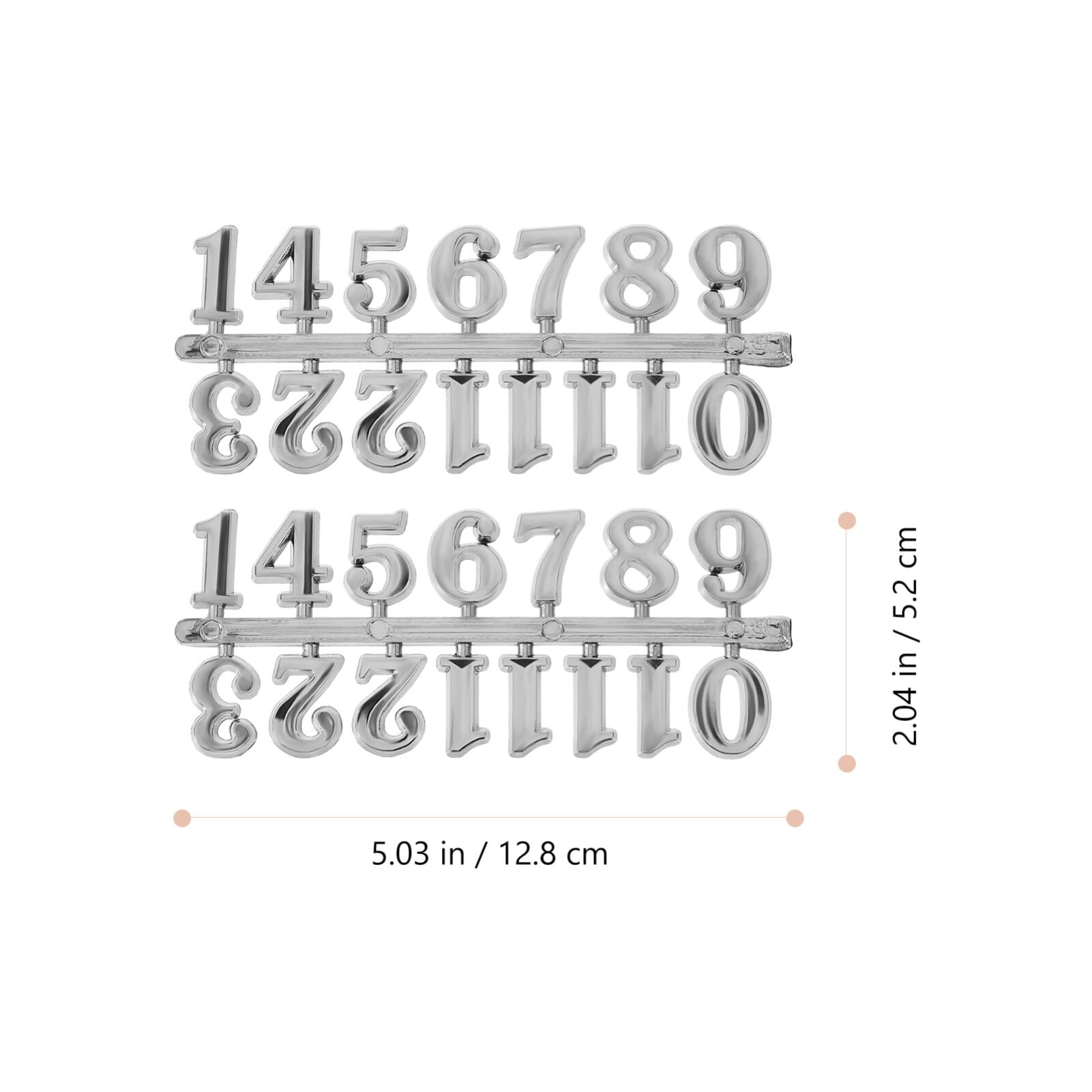 Lot De 5 Sets De Chiffres Arabes Pour Horloge DIY - Chiffres De Remplacement En Plastique - Décoration Pour Horloge Murale Salon Et Chambre