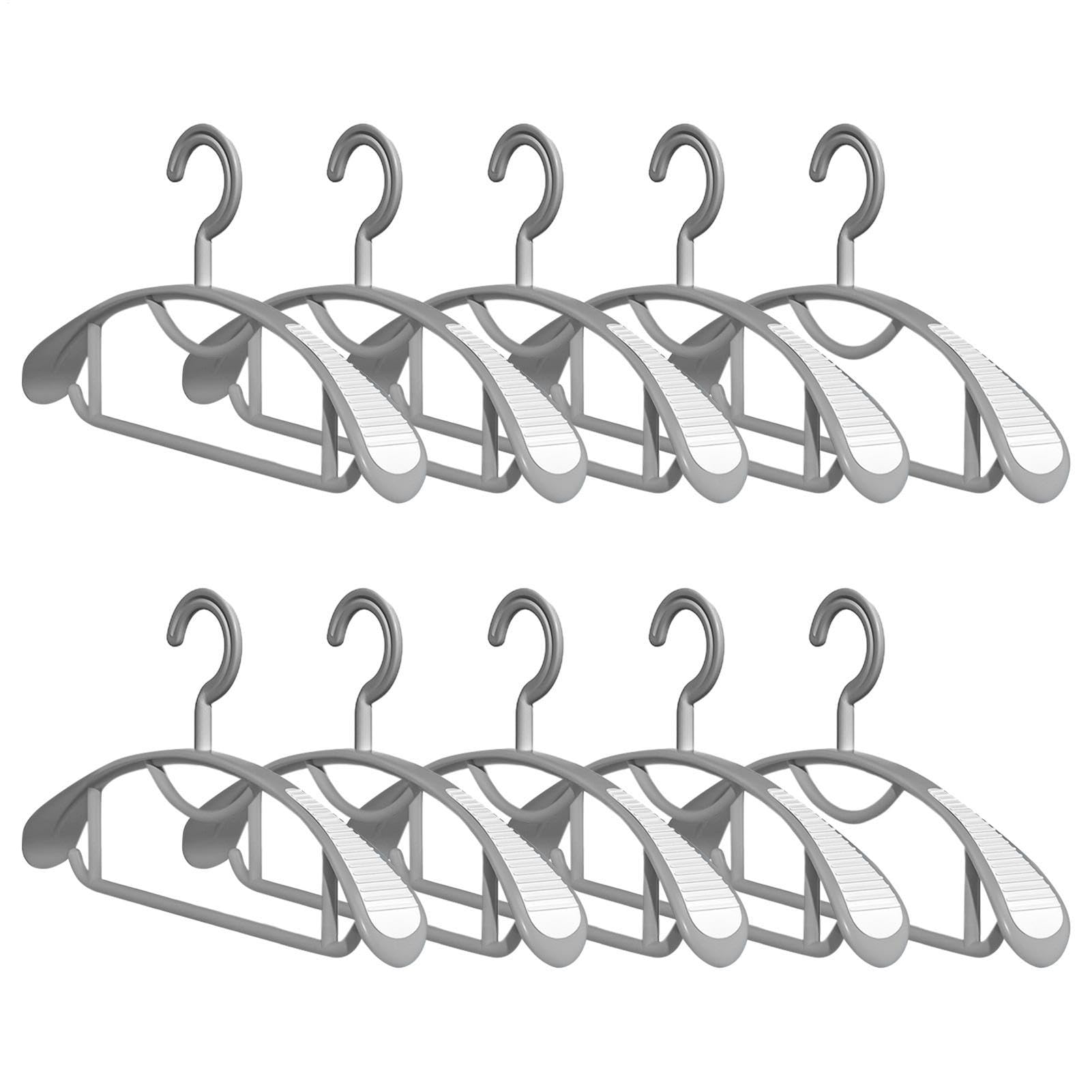Cintre à épaules larges en lot de 10 pièces pour l'organisation de chambre
