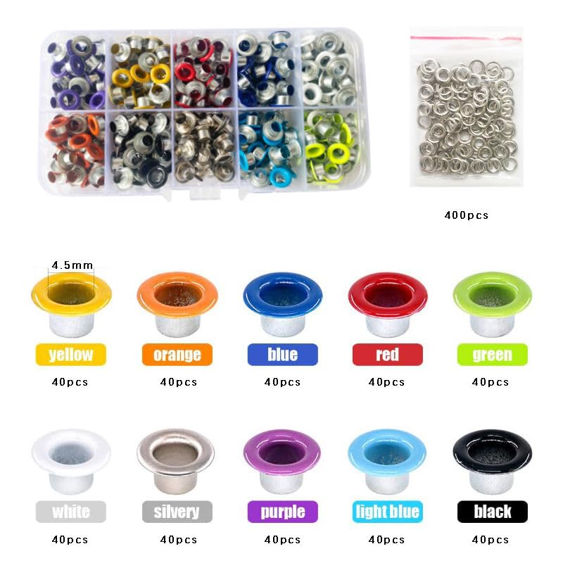 Image of DIY Crafts Eyelet Hole Punch Plier Steel Handle Tools Multi-Functional Grip OEM Customizable for 5MM Eyelet Installation (500, Mix Colour, As Image Shown)