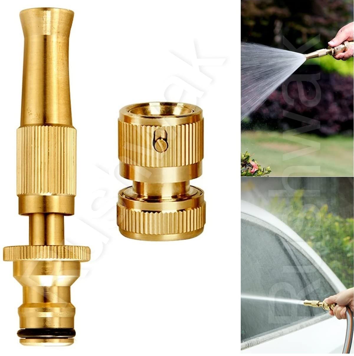 VULGARIS Brass Water Spray Nozzle Suitable for 1/2" Hose Pipe Adjustable Brass Spray Nozzle Water Pressure Booster Brass Nozzle Water Spray Gun for Car Wash (Brass Nozzle water spray) (B0C5X462S6) Amazon Price History, Amazon Price Tracker