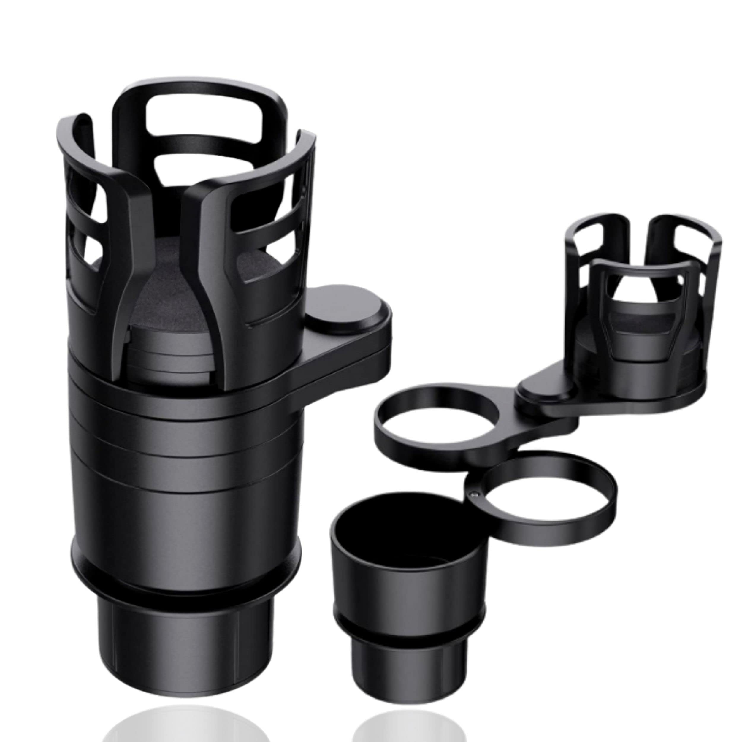 MAKINGTEC 4 in 1 Car Cup Holder, Multifunctional Expander Adapter with Adjustable Base, All Purpose Car Cup Holder, and Organizer, 360 Degrees Rotating Car Cup Mount Stand Extender or Extender for Car