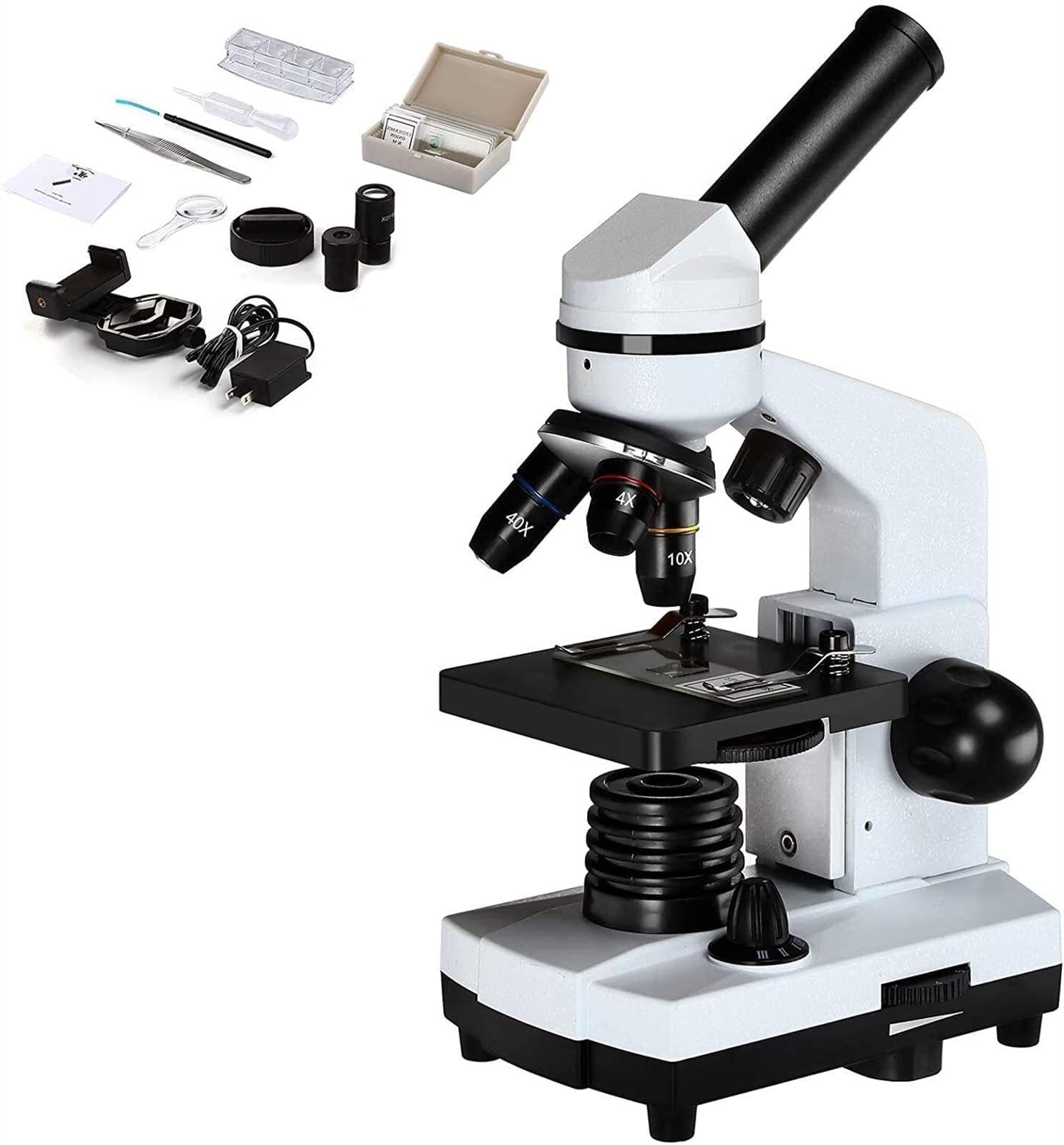 40-1600X Microscopi for i Bambini Studenti Adulti Potente Formazione biologici Microscopi con scivoli Set Adattatore telefonico