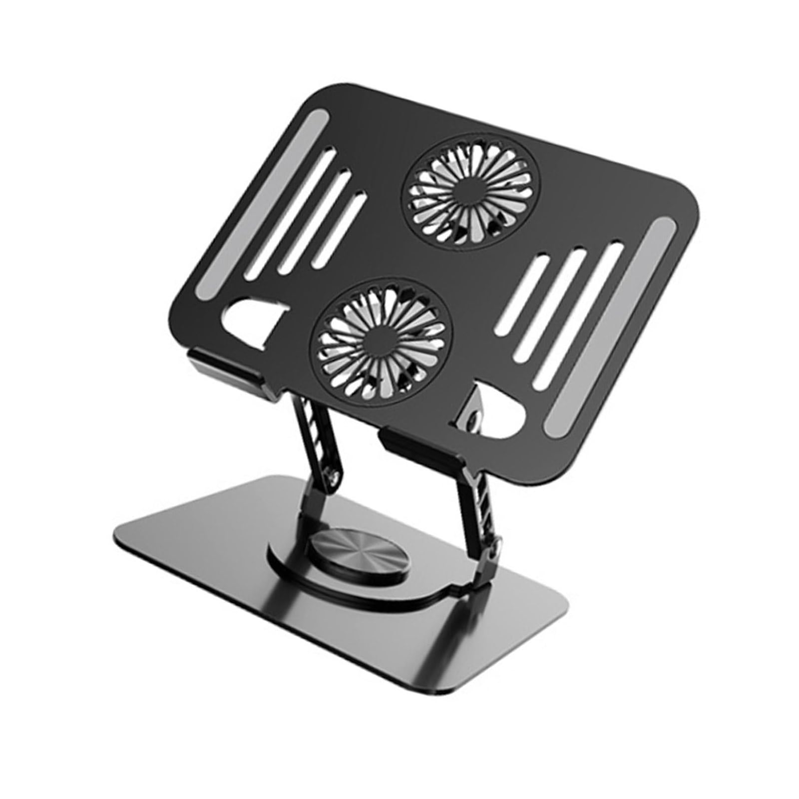 Soporte ergonómico para portátil con diseño giratorio de 360 grados y altura de ajuste para un trabajo óptimo. Soporte de refrigeración para portátil