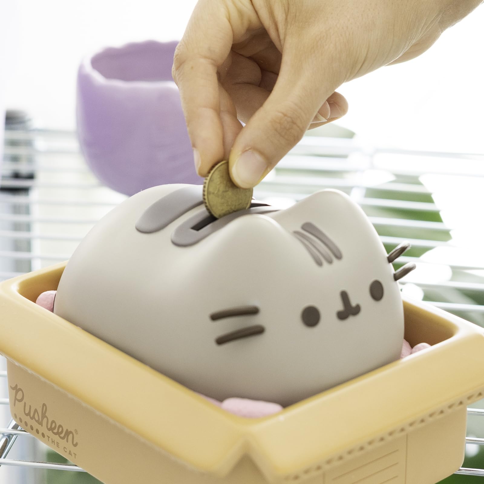 Hucha Infantil Gato Pusheen Cat - Huchas Originales para niños Kawaii de Vinilo | Regalo niña 8 años o Regalo Cumpleaños Mujer