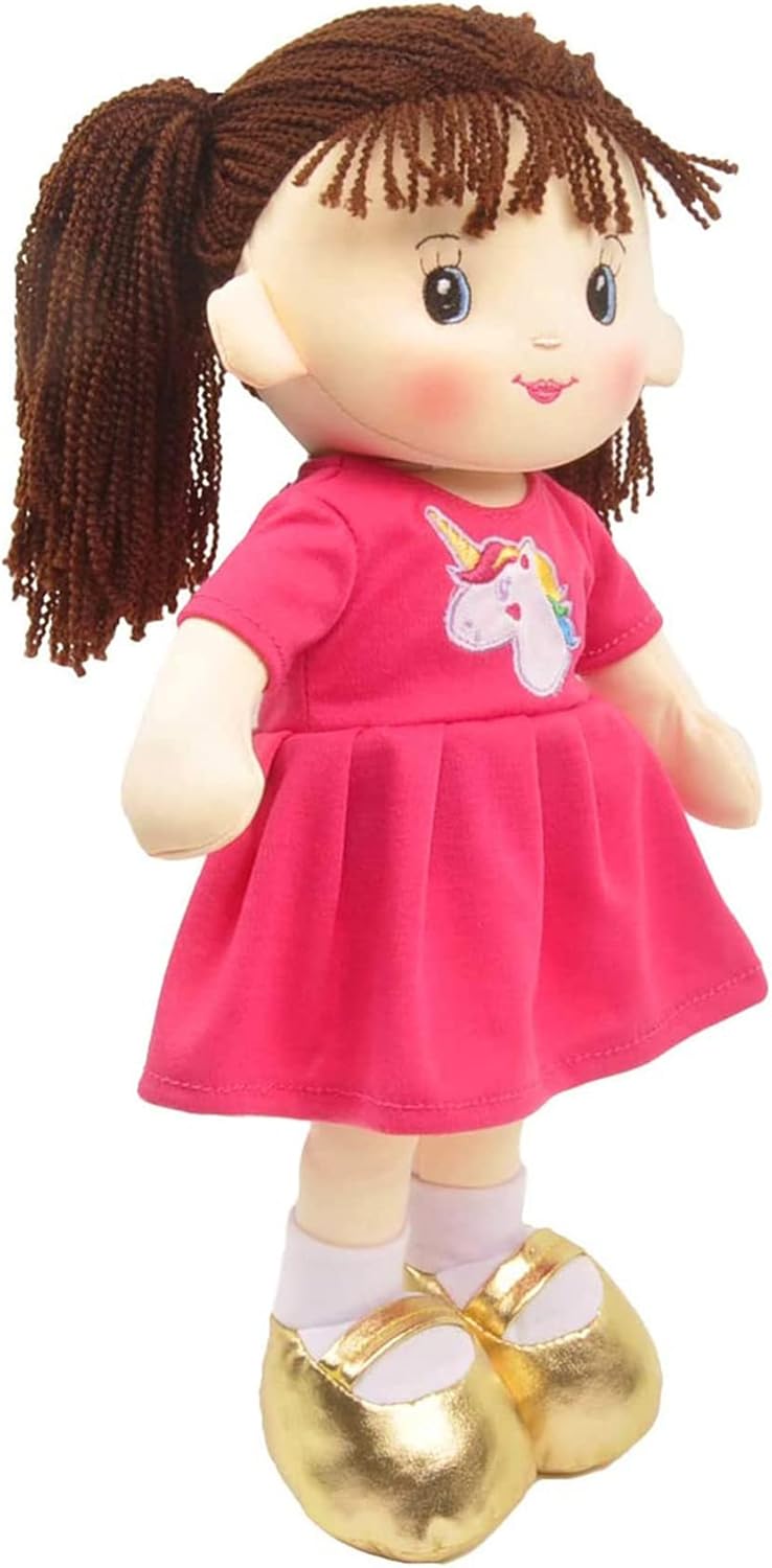 Linzy Toys, 16'' Pink Laura Soft Plush Rag Doll, Sleeping Cuddle Buddy for Toddlers, Infants and Babies , Muñecas de trapo para niña, First Doll for Kids, Safe for All Ages. - Image 2