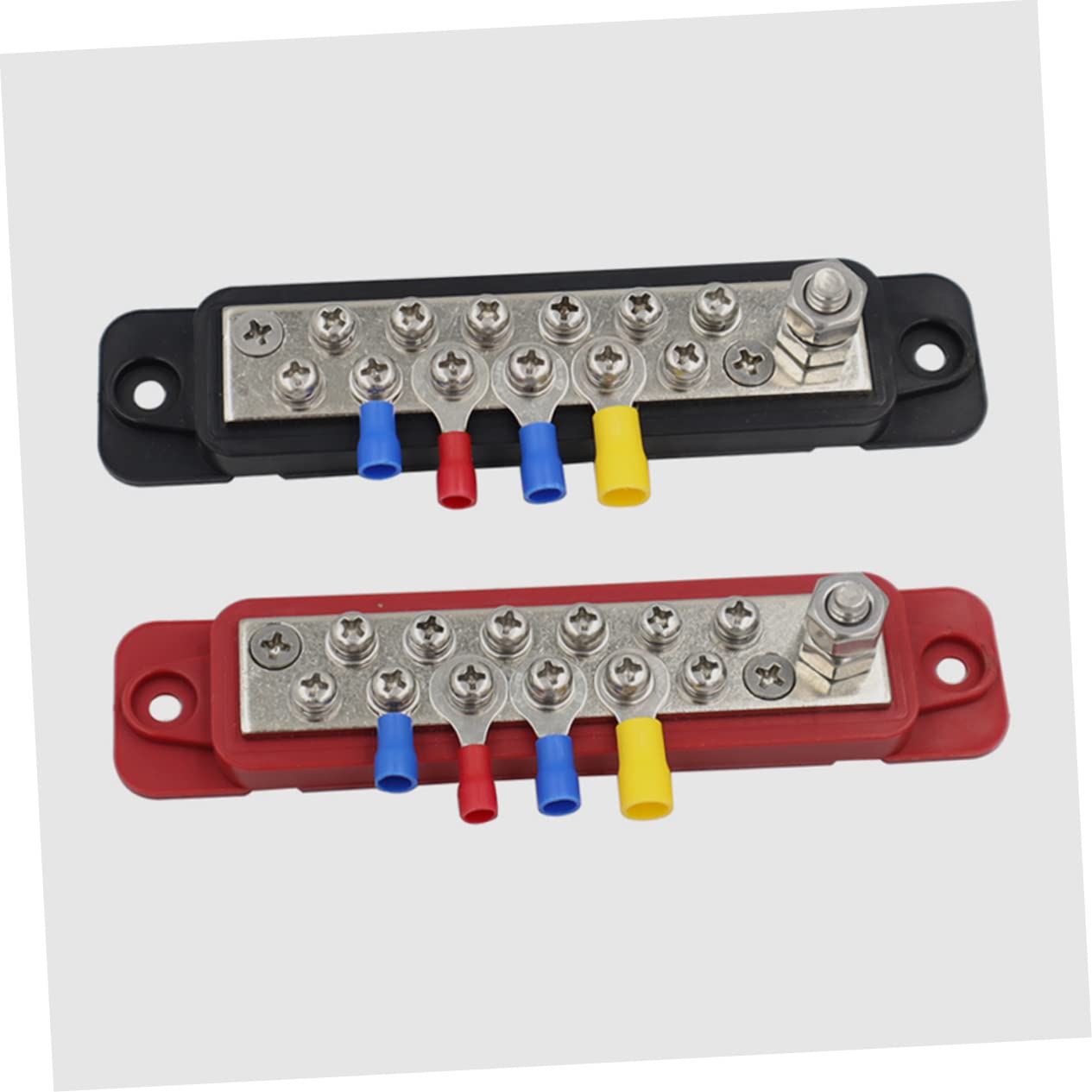 Mikinona Busbar 12 Vie 48v 150a Morsettiera Blocco Di Distribuzione Energia Per Auto, Yacht e Camion Uso Industriale e Cablaggio Marino Morsetti Antiossidanti e Connessioni Rapide