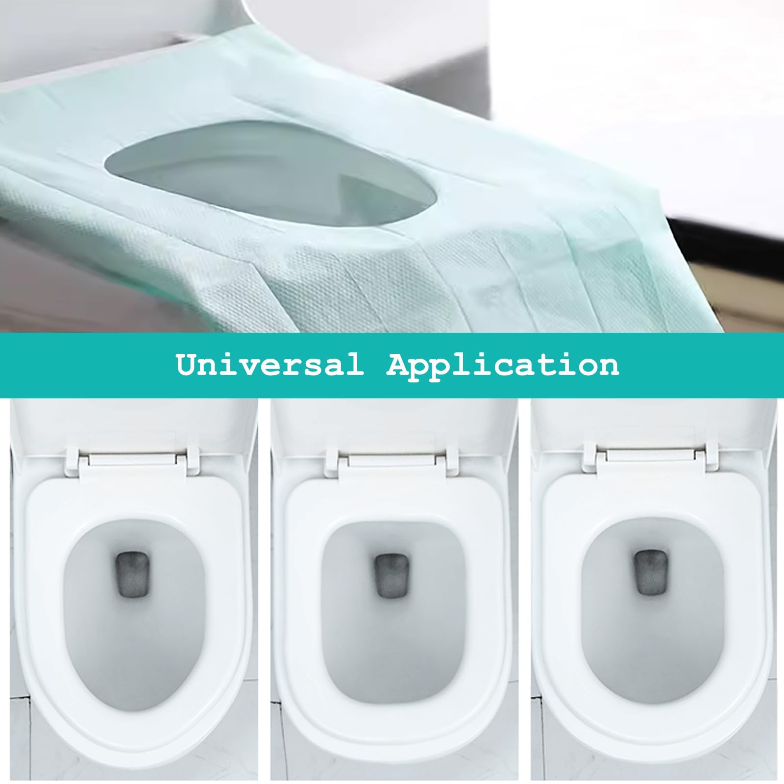 Copriwater Usa e Getta Igienici Monouso 60 Pezzi per Adulti e Bambini, Coprigabinetto Igiene Coprivaso Tavoletta Confezionati Singolarmente per WC Viaggio Ospedale Casa (Verde)