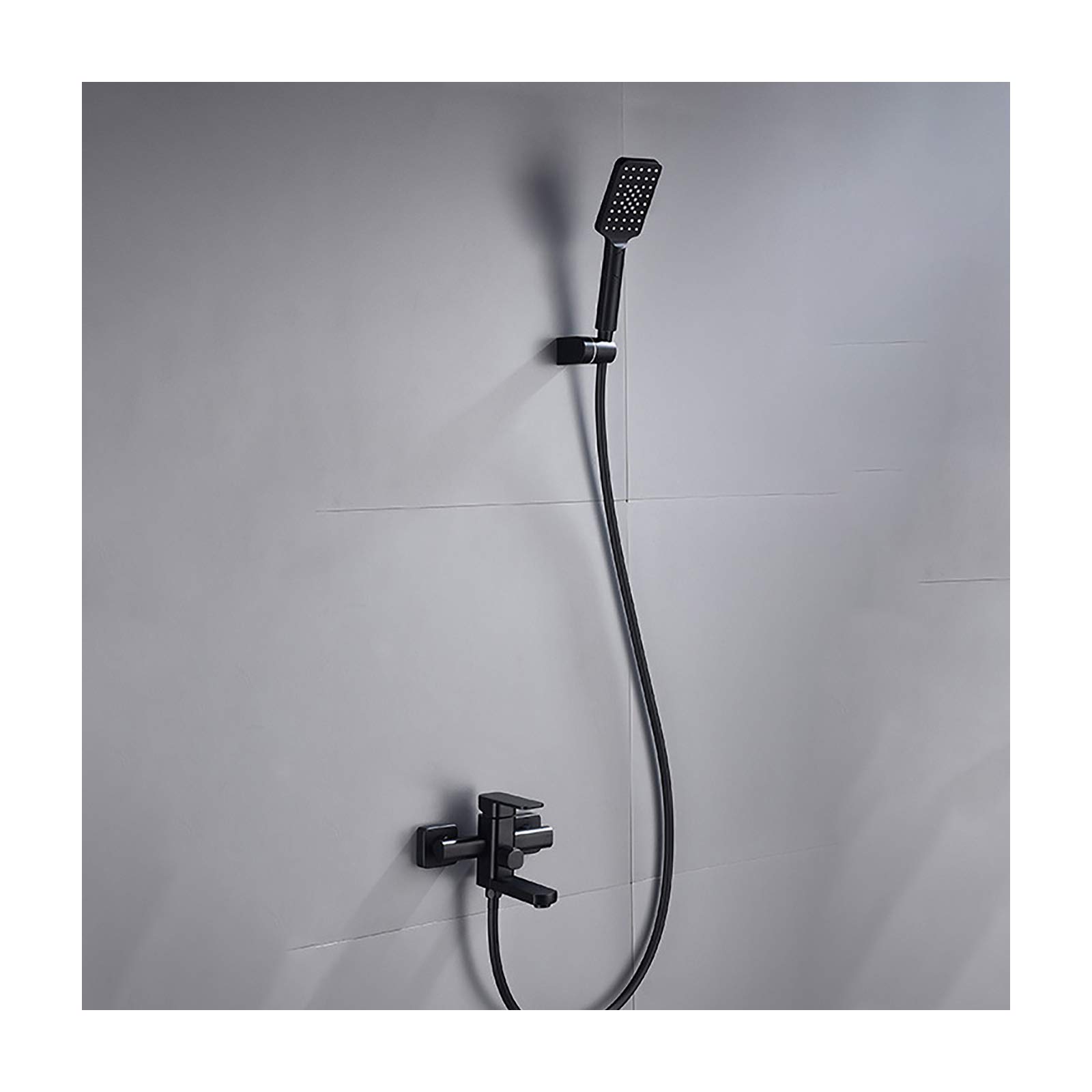 Robinet de baignoire eau chaude et froide anti-calcaire noir