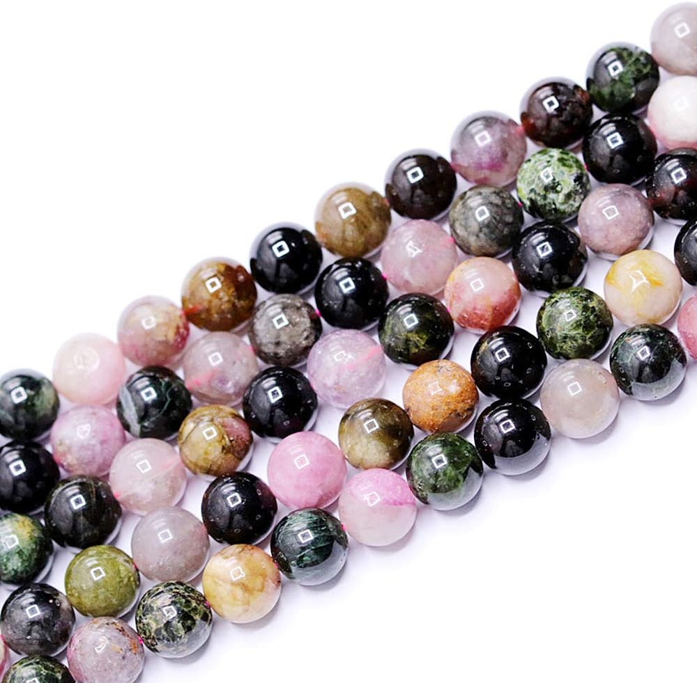 Gorgeous Black Rutilated Quartz Natural Gemstone Loose Beads 6mm Smooth Round Approxi 15 inch DIY Bracelet Necklace for Jewelry Making Black Rutilated Quartz 6mm