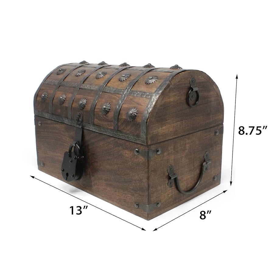 Amazon.com: Nautical Cove Pirate Treasure Chest with Iron