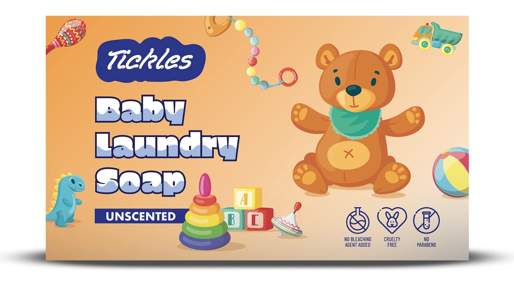 Tickles (Pack of 3x2) Handmade Organic Washing Soap For Baby Clothes, Accessories Mainly for Sensitive Skin 100% Chemical Free Natural Laundry Soap Citronella Lavender & Unscented (720 gms) - Image 2 thumbnail