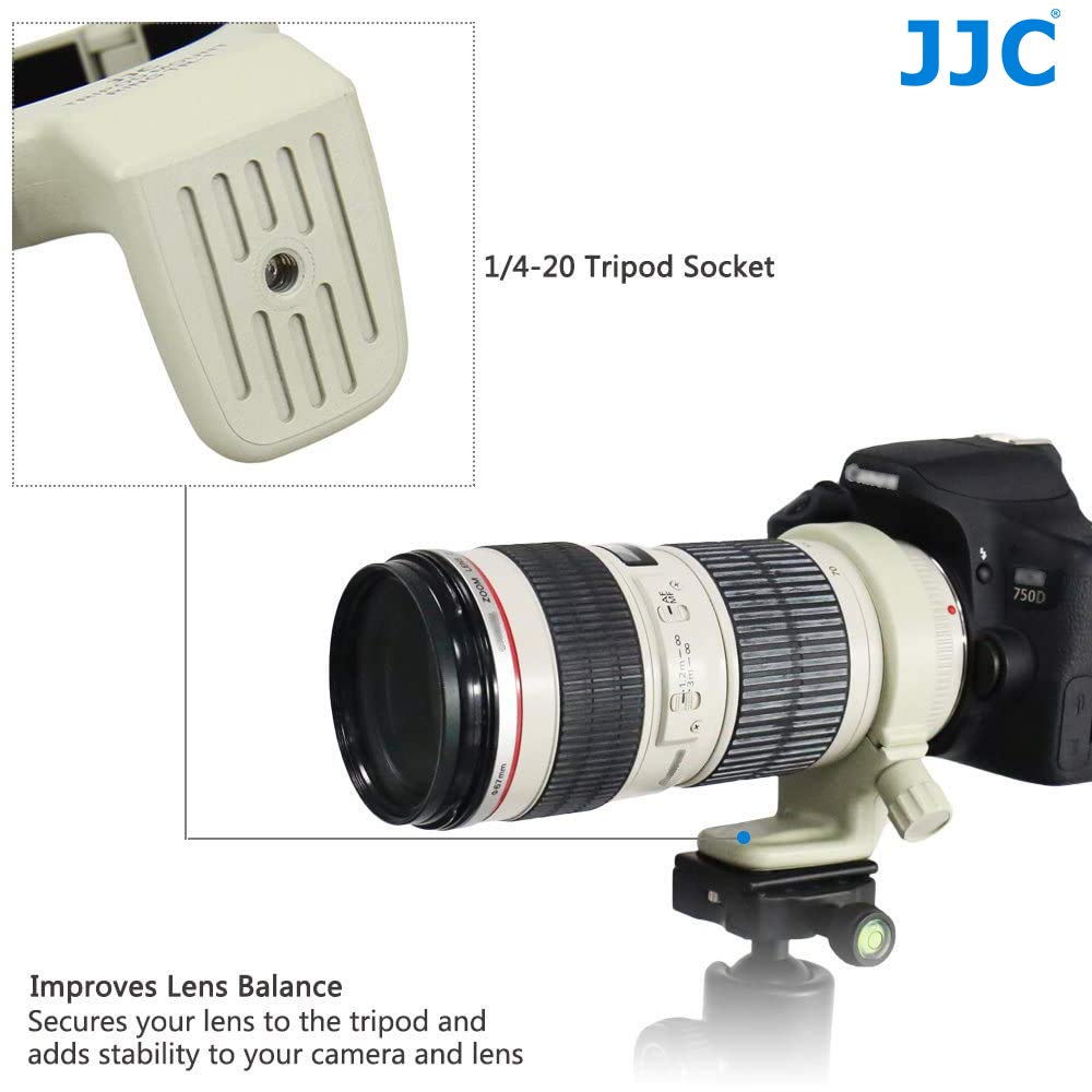 JJC Pierścień do montażu na statywie kołnierz obiektywu zastępuje pierścień montażowy do statywu Canon A-2 | Tylko do Canon EF 70-200 mm f/4L IS II USM, EF 70-200 mm f/4L i EF 70-200 mm f/4L IS obiektyw
