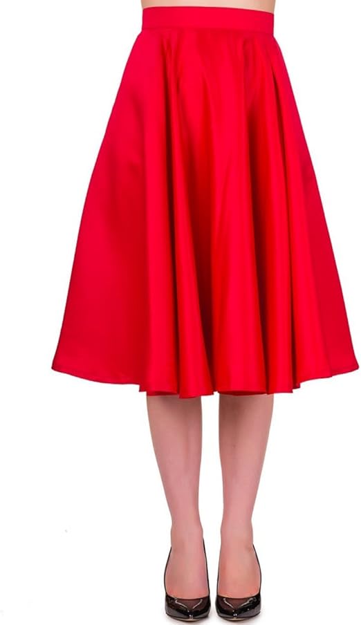 circle skirt red