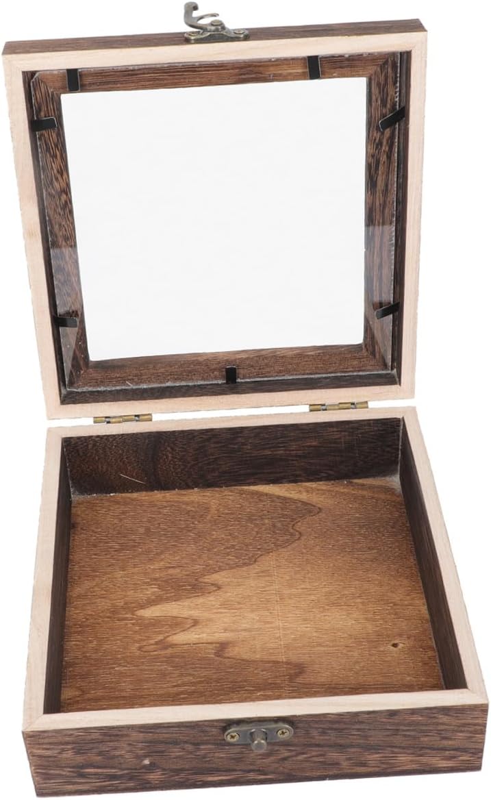 BESTYASH Box Butterfly Specimen Box Vintage Cases Collectible Mini Entomology Showcase Keepsake Insect Display Case Jewelry Preserving Container Sample Specimen Display Wood