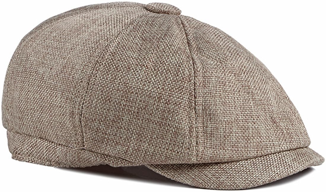 Herren Schiebermütze Barret Cap Unisex Sommer Atmungsaktiv Schirmmütze Kappe Gatsby Flatcap