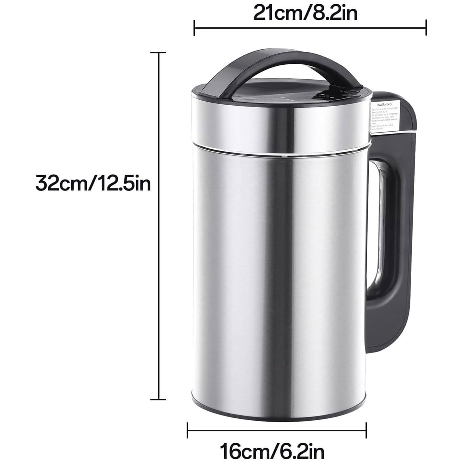 Przenośna maszyna do mleka orzechowego o pojemności 1,5 l, 800 W automatyczna maszyna do mleka migdałowego ze stali nierdzewnej z sitkiem siatkowym, 6 trybów, maszyna do mleka owsianego do soi, mleka