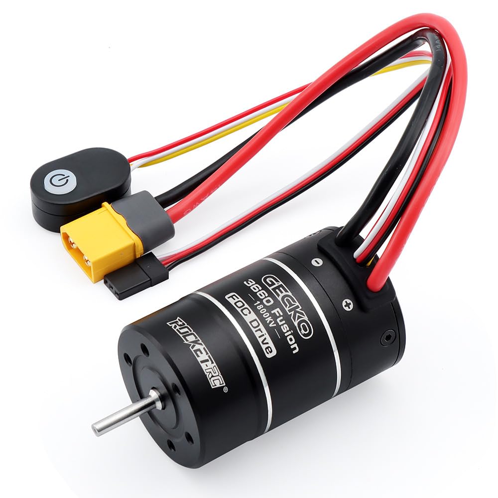 Rocket-RC Gecko 3660 Fusion 1800KV zintegrowany 40A ESC IP67 wodoodporny czujnik bezszczotkowy silnik gąsienicowy 2-3S napęd FOC do 1/10 RC samochód ciężarowy pojazd wspinaczkowy