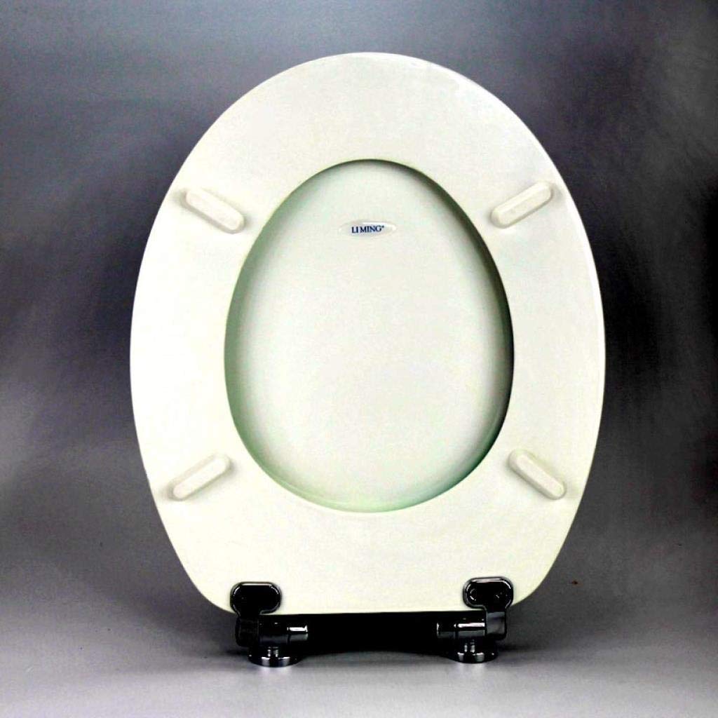 Toilettendeckel Mit Extrem Widerstandsfähiger Oberseite, Fest, Verdickt, U/V/O-Form, Massivholz-Toilettensitzabdeckung, Badezimmerdeckel, Familiengebrauch, Einfarbig