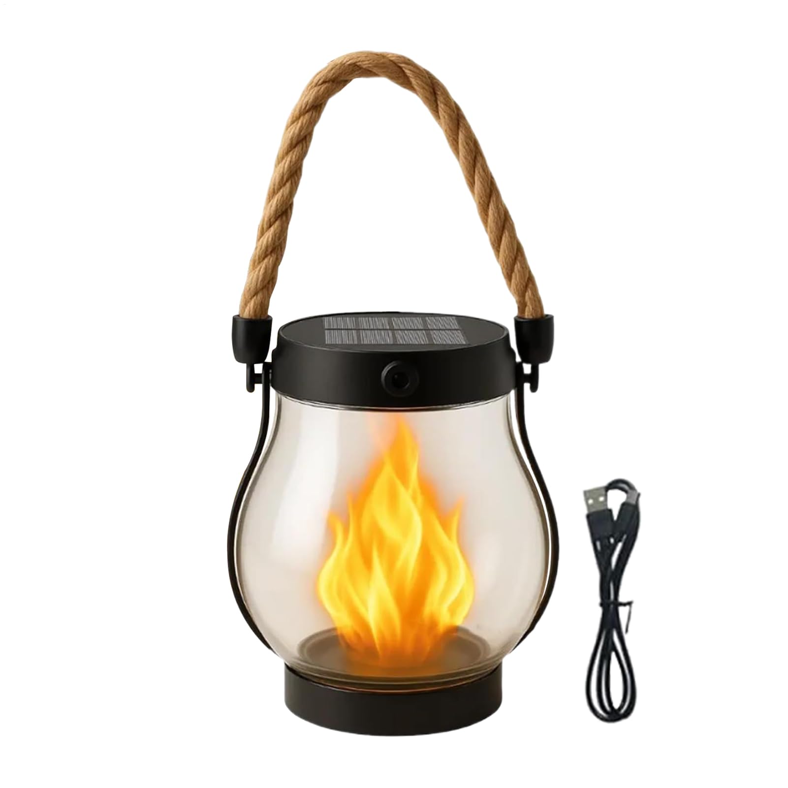 Linternas Solares - Solars Linterna Exterior | Luces Colgantes Auto | De Jardín Impermeables | Flammering Flame Hangable Gardens Lámpara Para Árbol Ramas Patio Porch Yard Pergola Hauted Ho