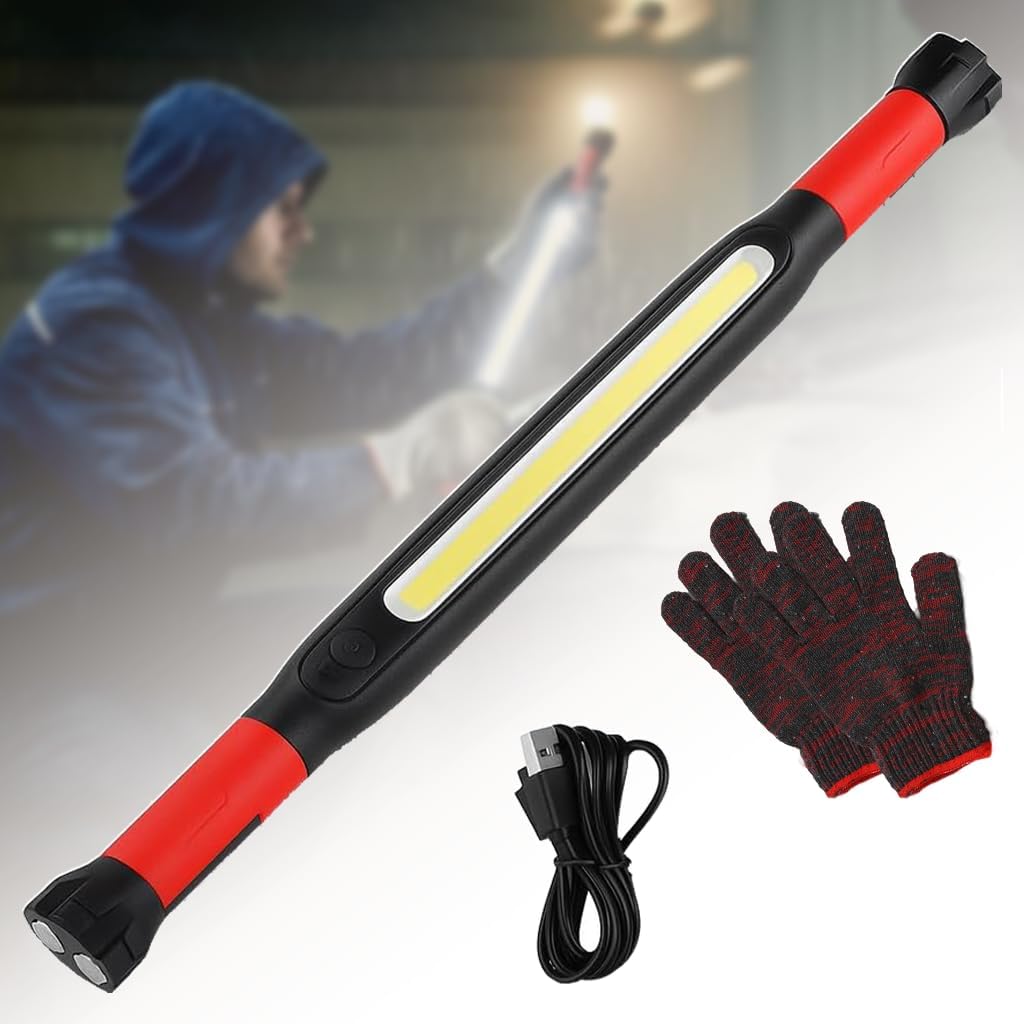 Magnetic Work Light Bar, Wide-Angle Under Hood Light with Strong Magnet & Hook, Hands-Free LED Work Light for Mechanics, Auto Repair, Garage