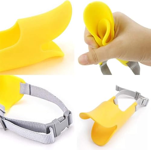 Miniatura 3 de Bozales de silicona antimordedura con forma de boca de pato, boca de pato, bozal anti-llamada para cachorros