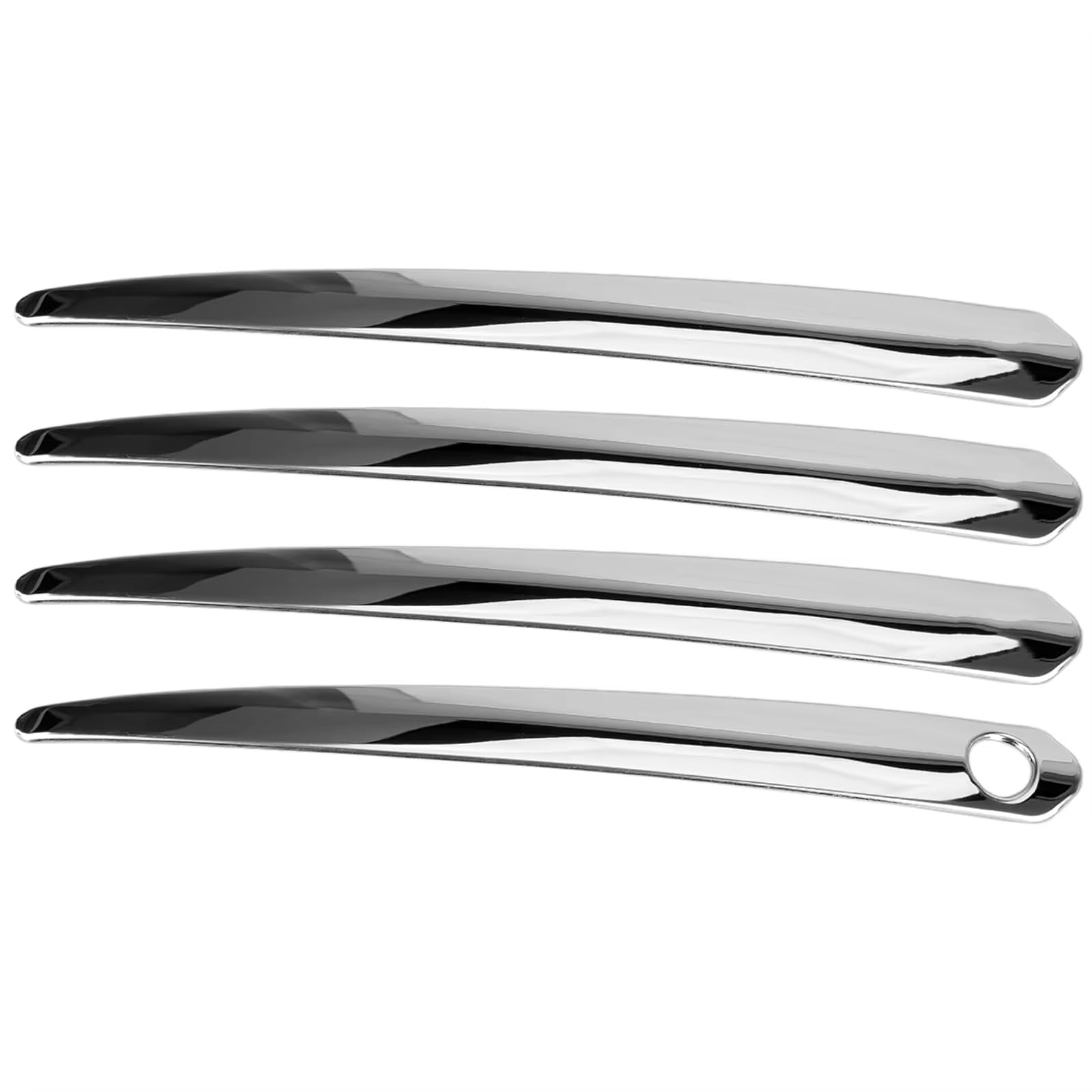 Cewsuio One Color Door Handle End Caps Compatible With Toyota For Highlander 2020-2023 For Rav4 2019-2023 1Set Stainless Steel Exterior Door Handle Trim Strip Cover