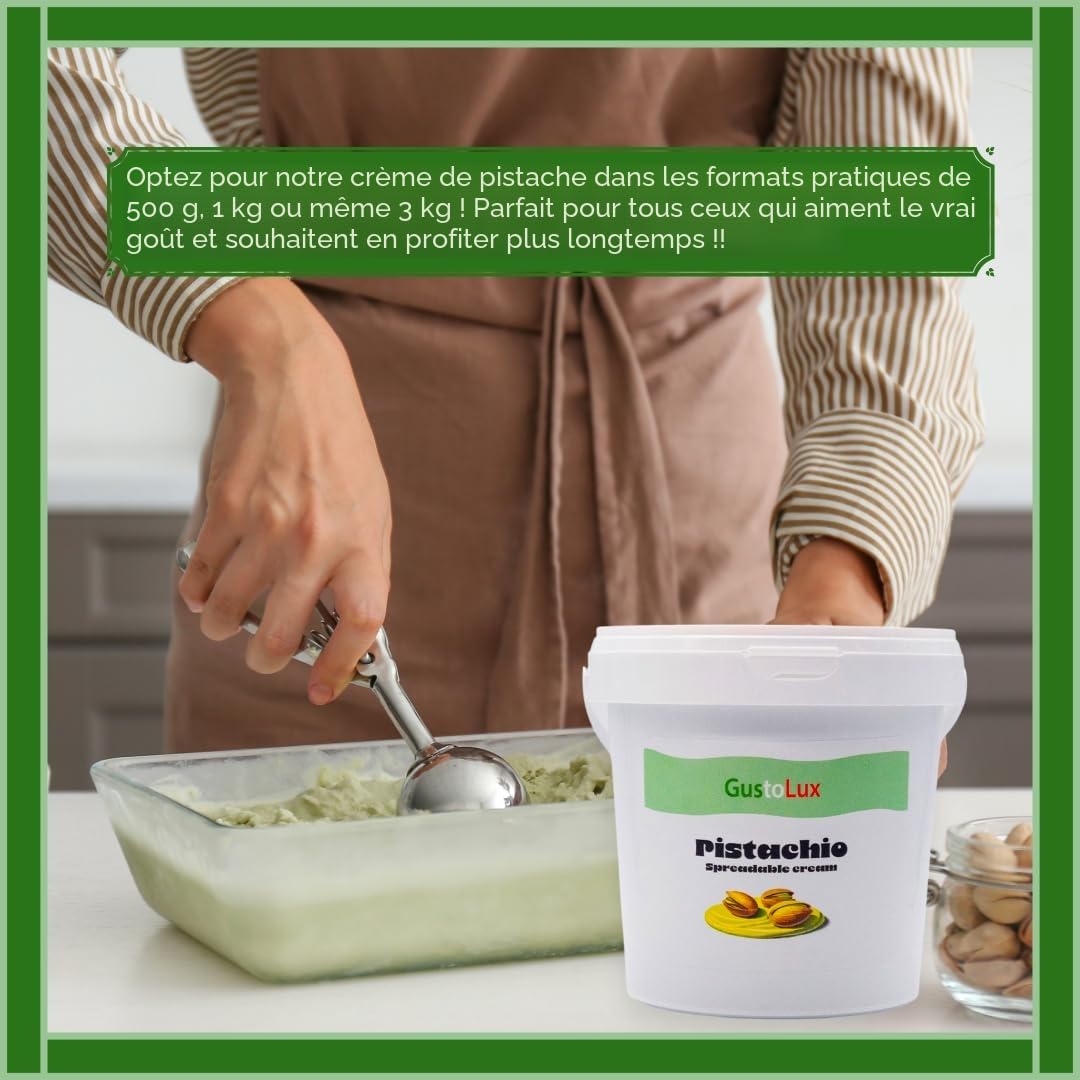 Crème de pistaches 1kg 40% de Sicile pour Dubaï Chocolat Crème à tartiner Pâte à tartiner
