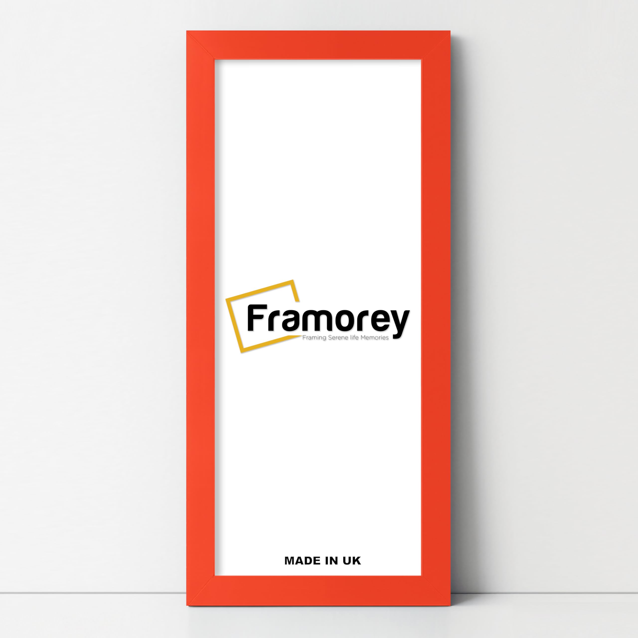Framorey Modern Flat Red Photo Frames, 12x5 Inch Size Picture Frame, Handmade Wooden Frames, Personalized Poster Frames, Certificate Frames