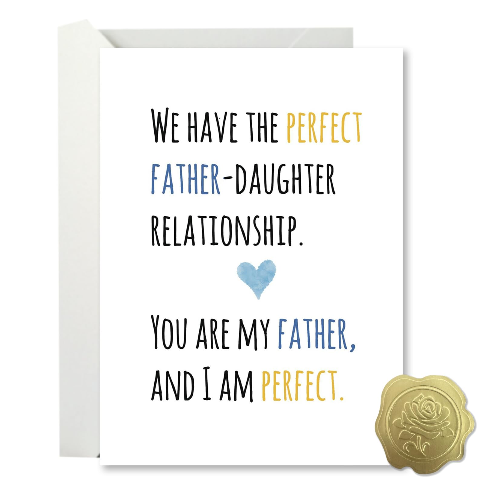 Lumoaster Father's Day Cards for Dad - Funny Fathers Day Card&Gift for Father from Daughter - Funny Dad Birthday Card- Father Birthday Card