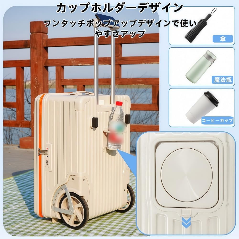 [XVVX] アウトドア用荷物、特大ホイール、サイドオープン多機能トロリーケース、24インチ大容量キャンプ用PCスーツケース、USB