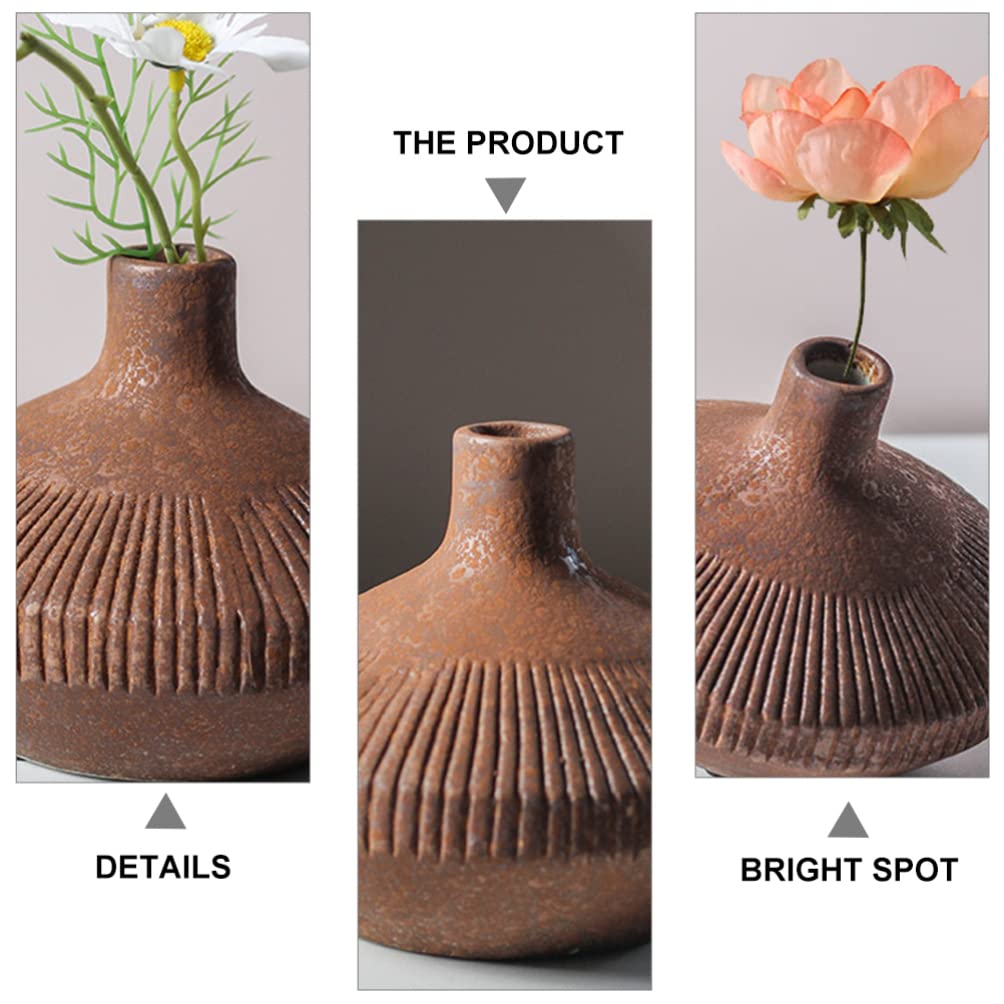 YARNOW 1pezzi Vaso in Ceramica per Fiori Semplice Decorazione per Ufficio e Casa Vaso per Fiori Secchi per Composizioni Floreali