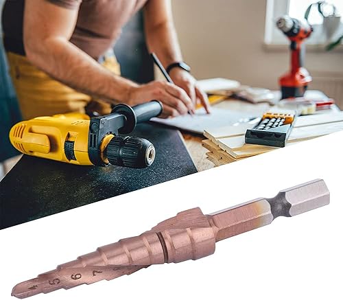 Miniatura 3 de Broca de revestimiento de cobalto, broca escalonada, acero de alta velocidad HSS M35, broca escalonada con ranura en espiral, vástago hexagonal,