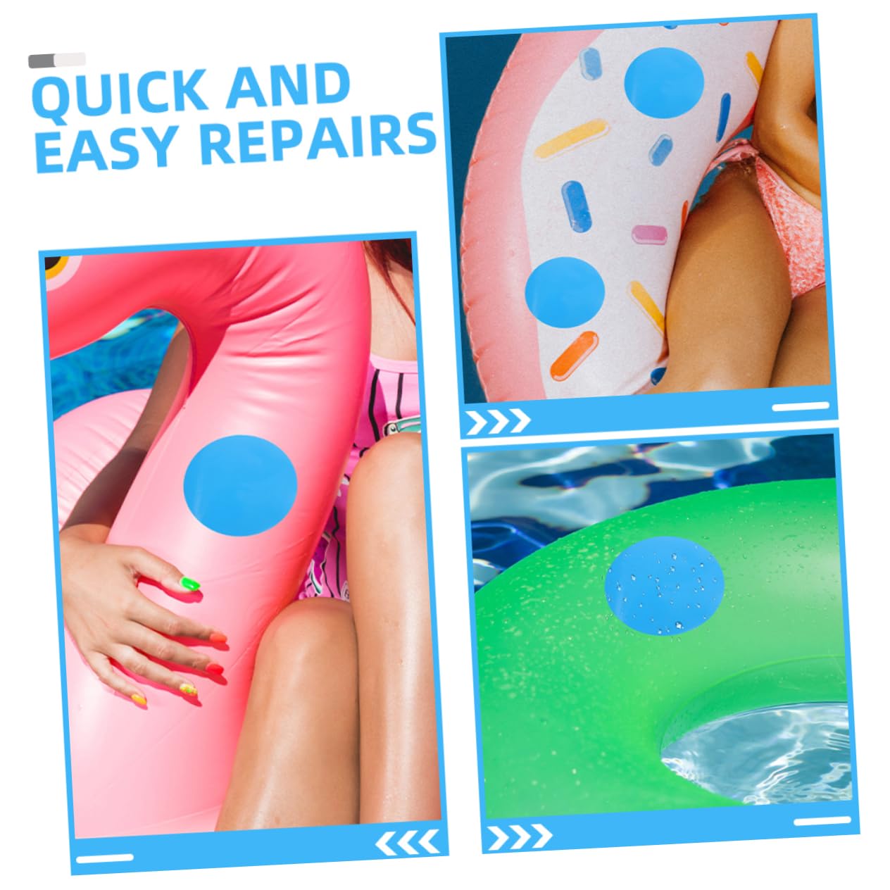 SUPVOX Outils De Réparation De Piscine Jouets Gonflables Kit De Réparation De Crevaison De Piscine Kit De Réparation De Piscine Gonflable Patchs De Piscine Bateau Gonflable Patchs