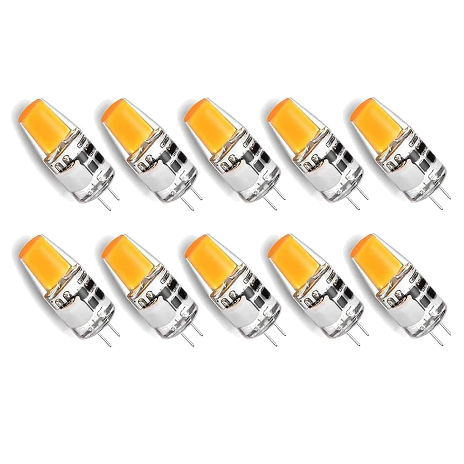 GFDYTG LED Lampen,Naturweiß 5W G4 4500K LED Birnen Ersatz für 50W Halogenlampen Leuchmittel Nicht,500LM G4 LED,Kein Flackern, 12V AC/DC,Sockel,10er Pack