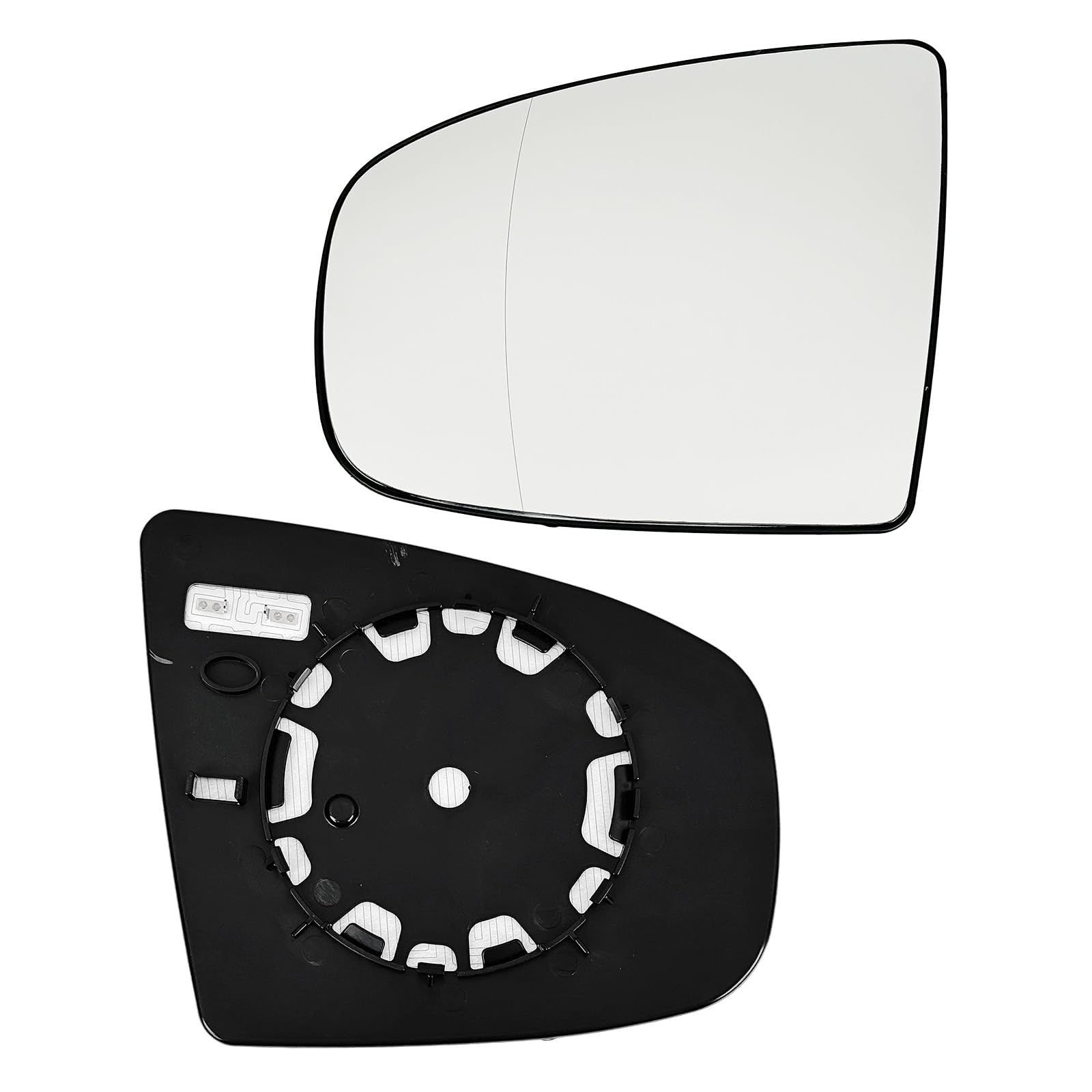 Convitex Wing Mirror Glass Left Side Heated Replacement for BMW X5 E70 (2/2006-6/2013), BMW X6 E71 E72 (6/2007-6/2014) Car Buckle Passenger Near side OEM number 51167298157
