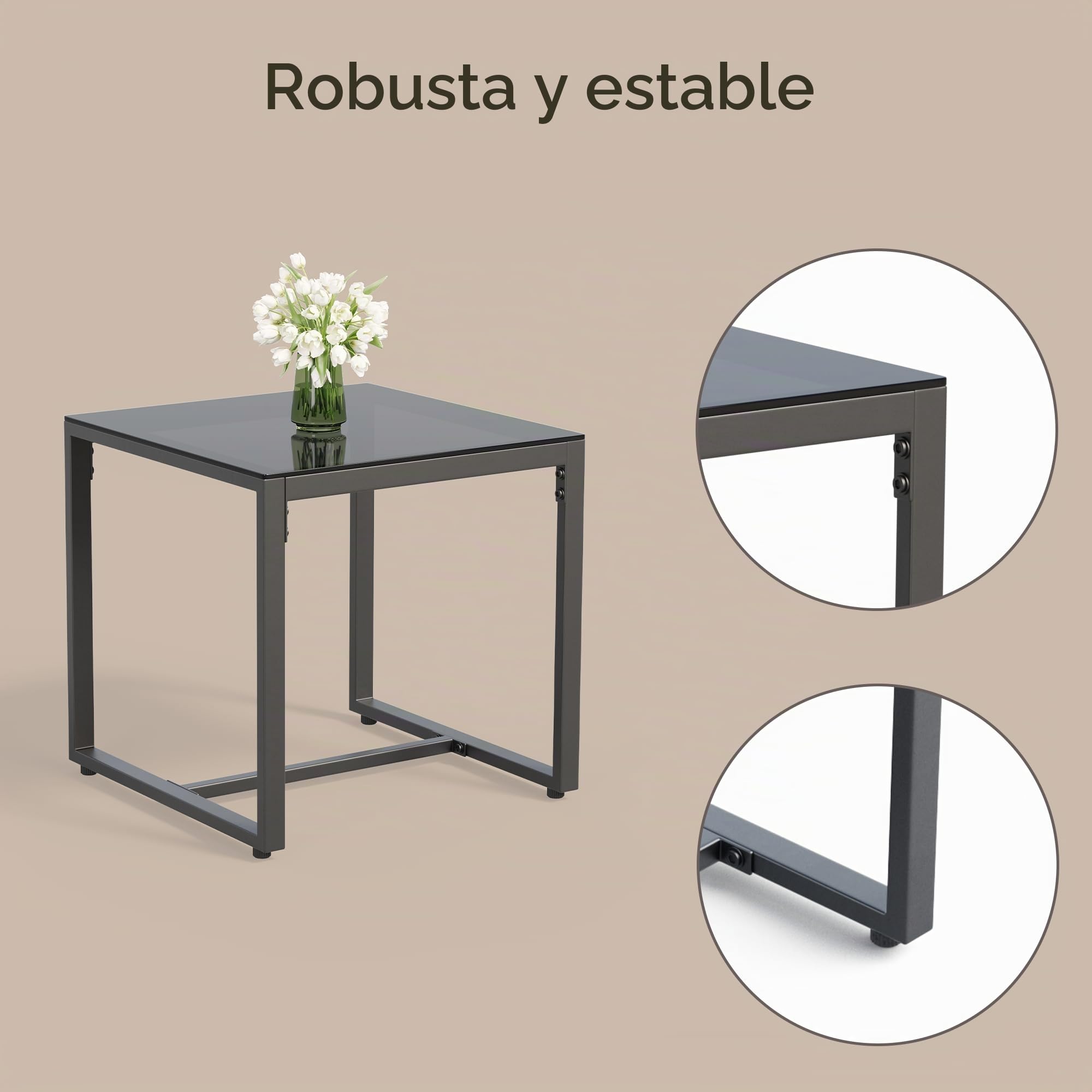 Juego de Jardín de Ratán para 2 Personas, Conjunto de Exterior Mimbre con Cojines, Mesa y 2 Sillas para Terraza, Balcón, Jardín o Área de Piscina (Gris)
