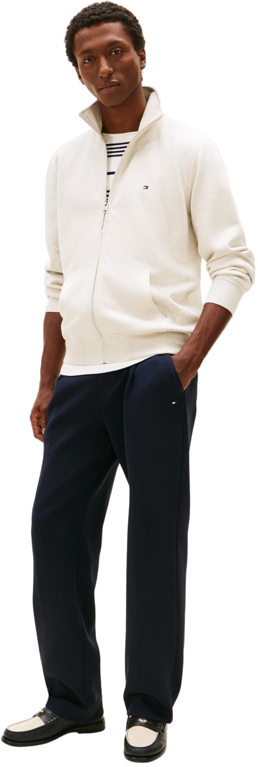 Tommy Hilfiger Essential Fleece Stand Collar Mw0mw41759 Sweat-Shirt zippé Homme (Lot de 1)