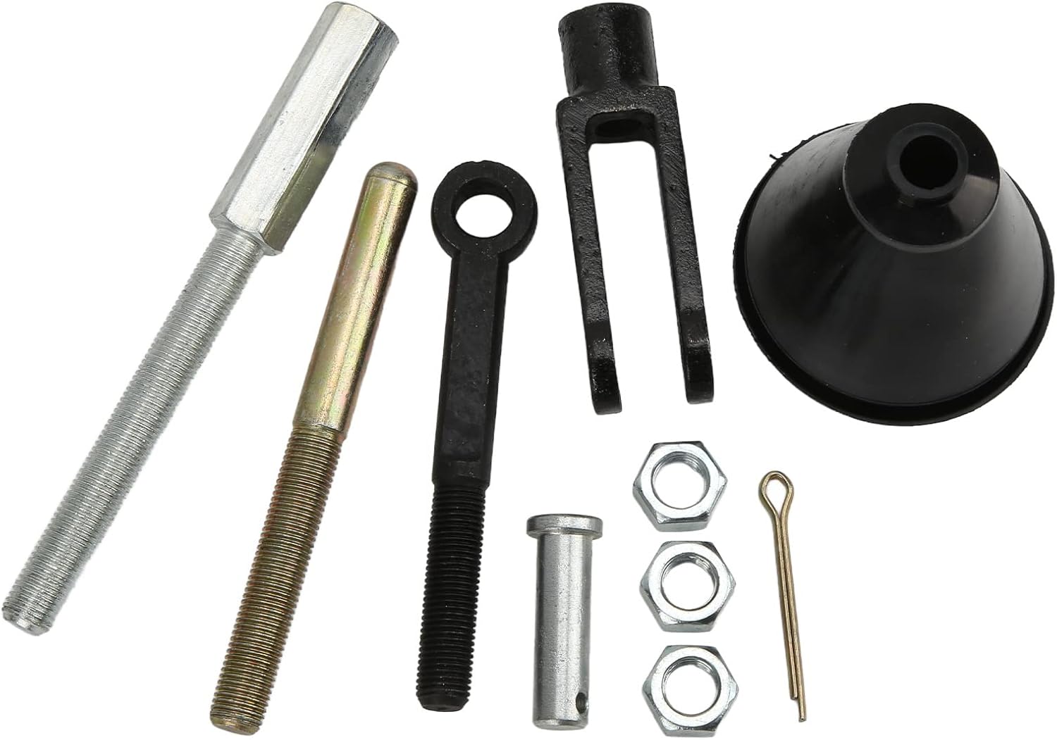 Cylinder Rod Kit, Universal Car Manual Master Cylinder Push Rod 10 Accessories Manual Adjustable Master Eyelet and Clevis Set Replacement for G M 1950‑1970