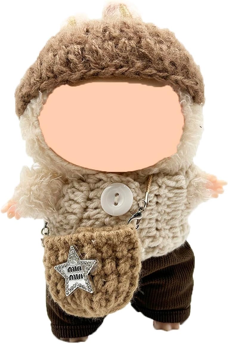 Doll Clothes Set & Outfit for Blind Box Dolls of 5.91-6.7inch (15-17cm) with Accessories Luxury Chic Stylish Adorable Cute Unique Style of Dolls Clothes for Dress up 4 Pieces (No Doll) (E)