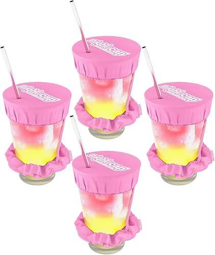 Miniatura 13 de Nightcap Coletero Cubrevasos - El Coletero Reutilizable para Prevención de Adulteración de Bebidas Como se Vio en Shark Tank Negro -,Rosado,La Zona