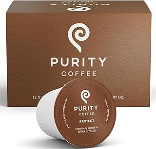 PROTECT Highest Antioxidant Light-Medium Roast - USDA Certified Organic Specialty Grade Arabica Single-Serve Coffee Pods - Third Party Tested for Mold, Mycotoxins, Pesticides - 12 ct Box