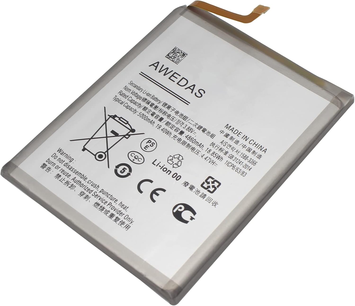 Replacement Battery for A53 5G Compatible for Samsung Galaxy A53 5G SM-A536 SM-A536U SM-A536U1 SM-A5360 SM-A536B SM-A536W SM-A536N SM-S536DL Replacement Battery with Tool Kits